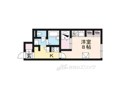 レオパレスエムエスエムⅢ(1K/1階)の間取り写真