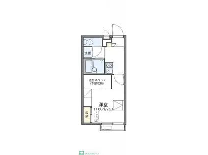 レオパレスボレロ(1K/2階)の間取り写真