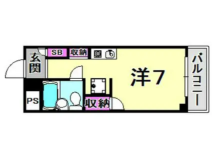 メゾン・ド・エミュウ(ワンルーム/5階)の間取り写真