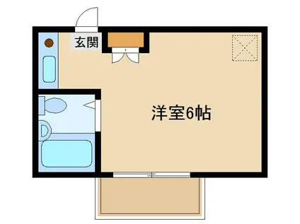 ムーンハッドII(ワンルーム/2階)の間取り写真