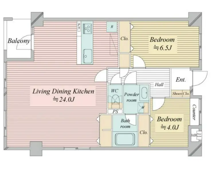 レジディア六本木檜町公園 4階階 間取り