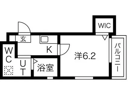 ワコーレヴィータ青木ウエスト(1K/2階)の間取り写真