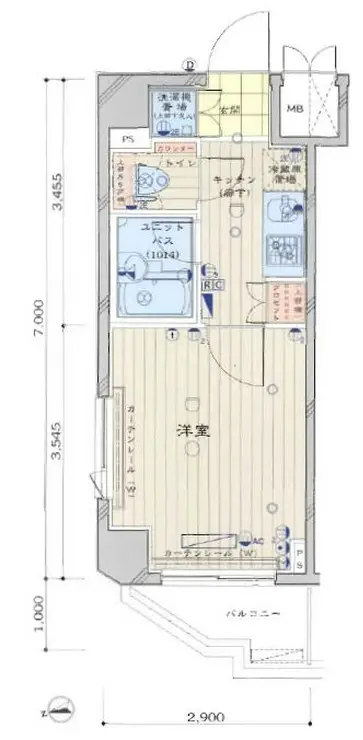ルーブル二子多摩川 3階階 間取り