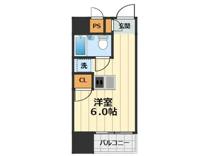 ウィルビラ ワン(1K/6階)の間取り写真