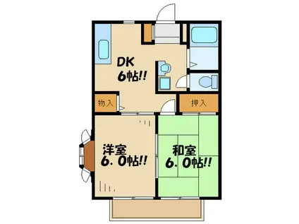 MAハイツ(2DK/1階)の間取り写真