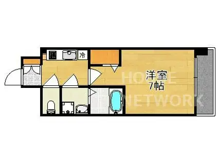 ファーストフィオーレ京都円町(1K/4階)の間取り写真