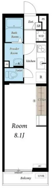 リブリ・ラサンサリテ西船橋 2階階 間取り