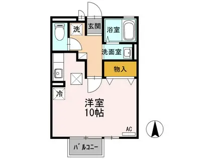 イースト WIND(ワンルーム/2階)の間取り写真