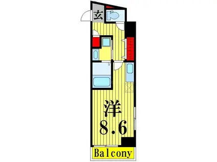 ART APARTMENT IN TOKYO ノース(ワンルーム/2階)の間取り写真