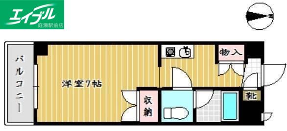 レファインド倉敷(1K/8階)の間取り写真