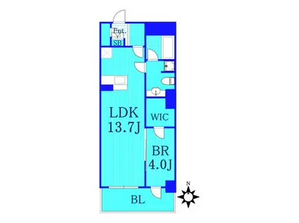 フィーノ武蔵小杉(1LDK/3階)の間取り写真