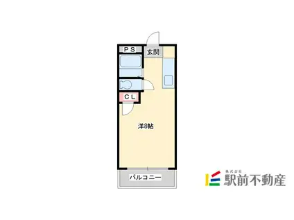 コーポラスK(ワンルーム/3階)の間取り写真