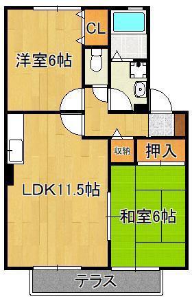 グランドソレーユ(2LDK/2階)の間取り写真