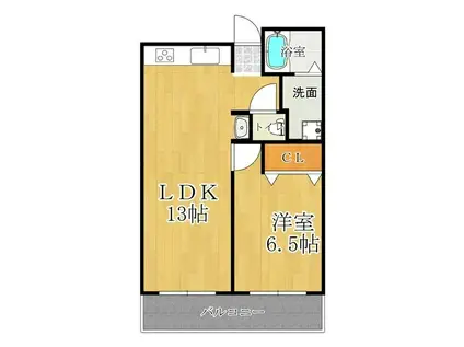 JMRレジデンス新大阪 (1LDK/5階)の間取り写真