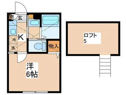 ブラウァーベルク(1K/2階)の間取り写真