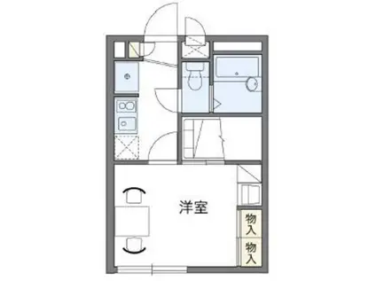 レオパレスメゾンヴェール青葉(1K/1階)の間取り写真