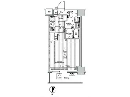 メイクスアート五反野(1K/7階)の間取り写真