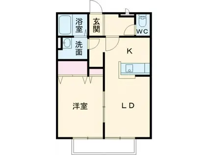 リリカ23(1LDK/2階)の間取り写真