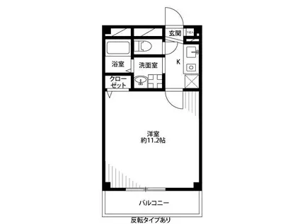 アンプルールフェール北戸田(1K/1階)の間取り写真