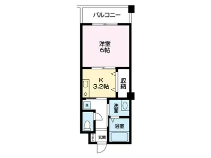 YUTAKA GRACE(1K/4階)の間取り写真