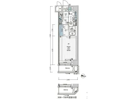 MAXIV川崎サウスDUE(1K/3階)の間取り写真