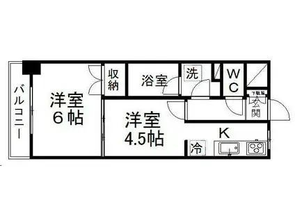 メイ・パストラル(2K/2階)の間取り写真