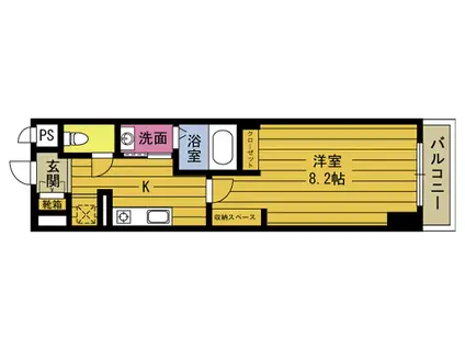 ダイアリー大分駅南(1K/7階)の間取り写真
