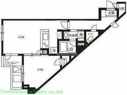 アルティザ自由が丘(1LDK/2階)の間取り写真