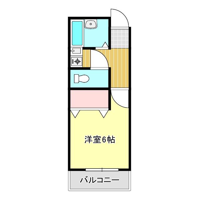 シティガーデン富田(1K/7階)の間取り写真
