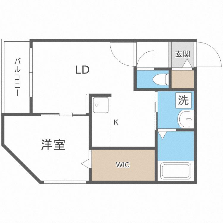 タルト南郷(1LDK/4階)の間取り写真