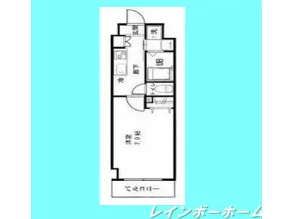 セナリオフォルム三郷中央(1K/4階)の間取り写真