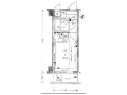 ライオンズマンション東長崎第参(ワンルーム/3階)の間取り写真