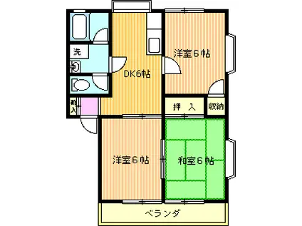 第5ハイツおがわ(3DK/2階)の間取り写真