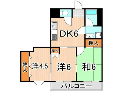 綾瀬レジデンス(3DK/8階)の間取り写真