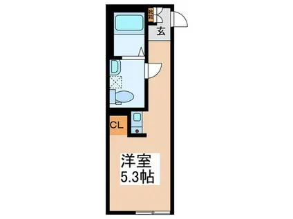 グランディールさがみ野(ワンルーム/1階)の間取り写真