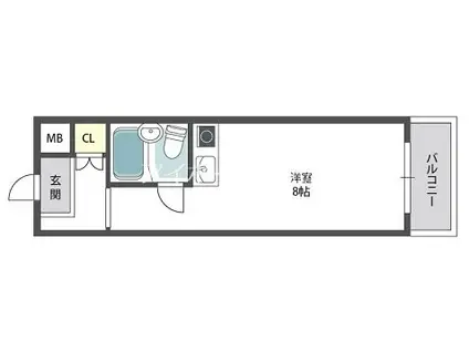 マンション大和(ワンルーム/4階)の間取り写真