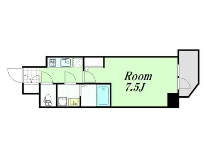 エスリード阿波座ラグジェ(1K/12階)の間取り写真