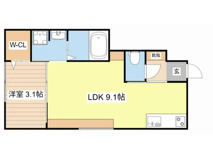 近江鉄道本線 ひこね芹川駅 徒歩26分 2階建 新築(1LDK/1階)の間取り写真