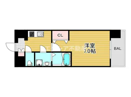 エスリード福島ラグジェ(1K/12階)の間取り写真