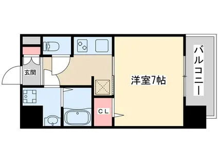 エスレジデンス福島グランデ(1K/4階)の間取り写真