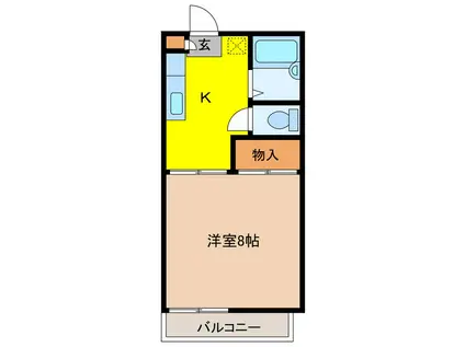 アネックス若里(1K/2階)の間取り写真