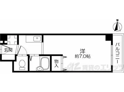 エクセレントライフK(1K/3階)の間取り写真