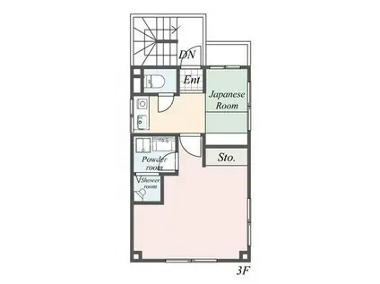 大楽ビル(1DK/3階)の間取り写真