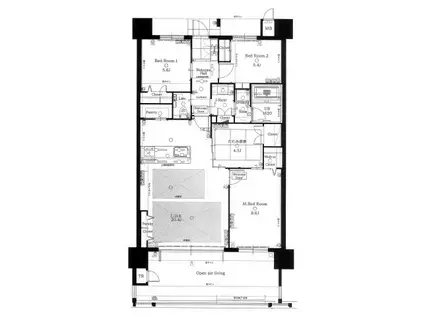 アーティックス馬借ヘリテイジ(4LDK/2階)の間取り写真