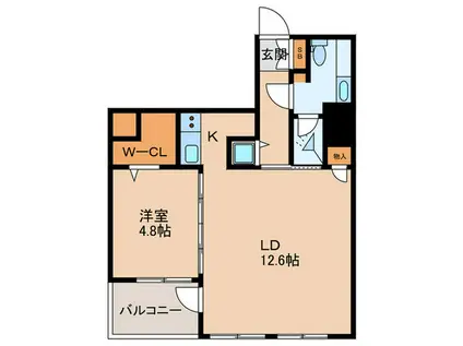 RE BLDG(1LDK/11階)の間取り写真