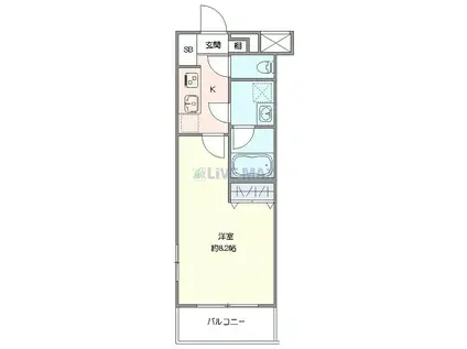 クレヴィスタ成増(1K/3階)の間取り写真