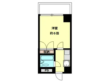 鈴木ビル(1K/1階)の間取り写真
