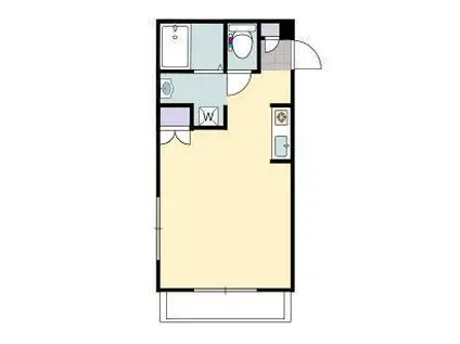 ベルフラワー(ワンルーム/3階)の間取り写真