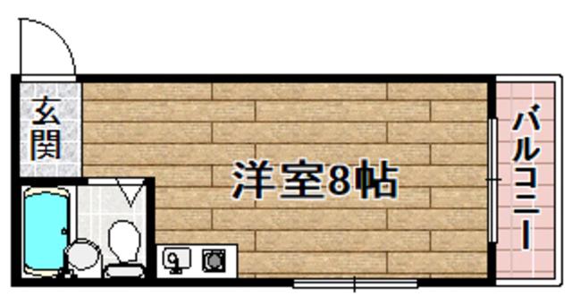 コトブキパークハイツ(1K/3階)の間取り写真