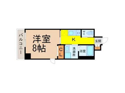 BERG IZUMI(1K/3階)の間取り写真